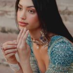 Alanna Panday Instagram - Did a little Pre-Wedding Shoot with @hellomagindia Shot by @thehouseontheclouds Wearing @falgunishanepeacockindia Jewellery @outhousejewellery Styled by @stylebyami Location @sixsensesfortbarwara Six Senses Fort Barwara