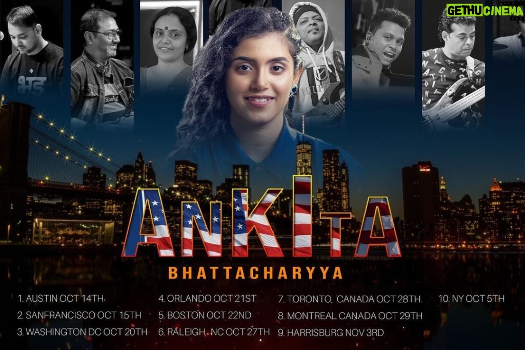 Ankita Bhattacharyya Instagram - USA Tour ❤️🙏😎 Poster Credit- @sd.mohid.official 🥰