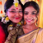 Ankita Bhattacharyya Instagram – Didi r Biye ❤️
#haldi💛
