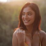 Anukreethy Vas Instagram - When life imitates the golden hour - radiant , warm and full of smiles. 🌅 💛 . Captured by @kilaruness 📸 . #goldenhour #goldenhourmagic #smileandshine #yellow #anukreethyvas #tollywood #tollywoodactress #kollywood #kollywoodcinema #kollywoodactress #photography Hyderabad