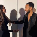 Anusha Dandekar Instagram - When you have Legend in your name, your path is pretty set 🫠 So talented, so kind, it was a pleasure @johnlegend 🖤 Swipe Left…☺️ Dress: @miakee.official Accessories - @janvisachdevadesign X @offbeatmediain Styling: @khyatibusa Hair by: @mithun.gole @walkersandco.india @swordfish_live @hcmediamgmt @hansichika #host