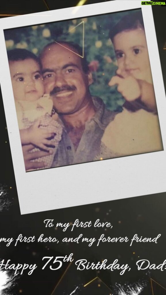 Archana Chandhoke Instagram - Happie bday Daddy! They say, Let go! Of the pain, tears and the woe.. I try genuinely everyday, To not miss, To not reminiscence To not grieve… But like the rough weeds on the sieve, you stay, as a deep wound - not bleeding, not healing. The search for you is a journey that would never end.. The roads curve vaguely into the clouds, and I pray for the rains.. and the clear skies, to see you smile and slide down the rainbow :) They say you’re in a better place; I say, what could be better than the life we could’ve weaved together? Today, more than ever, I miss you daddy. Enjoy your party, and until I meet you on the other side, I know you miss me too! Happy 75th birthday! I love you 💕 Your lil girl forever Achu