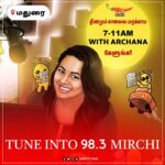 Archana Chandhoke Instagram - ஒட்டு மொத்த மாமதுரையையும் காலையில எழுப்ப அலாரமா வந்தாச்சு அர்ச்சனா....7-11 show with Archana....only on 98.3 Mirchi...idhu semma hot machi #madurai #maduraikaran #madurai360 #archana #vjarchana #mirchitamil #mirchiplus