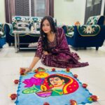 Archana Padhi Instagram - Happy diwali ❤️…… Diwali aur mere RANGOLI wale souk🙈 Costume by @crystalposhboutique ❤️…really amazing ❣️
