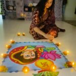 Archana Padhi Instagram - Happy diwali ❤️…… Diwali aur mere RANGOLI wale souk🙈 Costume by @crystalposhboutique ❤️…really amazing ❣️