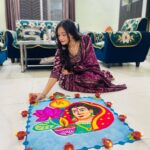 Archana Padhi Instagram - Happy diwali ❤️…… Diwali aur mere RANGOLI wale souk🙈 Costume by @crystalposhboutique ❤️…really amazing ❣️