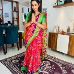 Ariyana Glory Instagram - Happy vinayaka chavithi to everyone 🙏🙏🙏 #ganeshchaturthi #festival #2023 Saree by @firoz_design_studio