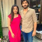 Ariyana Glory Instagram - #varalakshmivratham🙏 , Devuda Oo Manchi Devuda Blessing full ga ivvandi 😍 Tq @amardeep_chowdary & @_tejaswini_gowda_official For inviting 😘 Saree by @firoz_design_studio Manikonda
