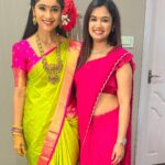 Ariyana Glory Instagram - #varalakshmivratham🙏 , Devuda Oo Manchi Devuda Blessing full ga ivvandi 😍 Tq @amardeep_chowdary & @_tejaswini_gowda_official For inviting 😘 Saree by @firoz_design_studio Manikonda