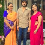 Ariyana Glory Instagram - #varalakshmivratham🙏 , Devuda Oo Manchi Devuda Blessing full ga ivvandi 😍 Tq @amardeep_chowdary & @_tejaswini_gowda_official For inviting 😘 Saree by @firoz_design_studio Manikonda