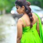 Ariyana Glory Instagram - 💚 Costume @firoz_design_studio 📸 @naveen_photography_official