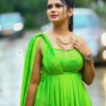 Ariyana Glory Instagram - 💚 Costume @firoz_design_studio 📸 @naveen_photography_official