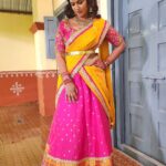 Ariyana Glory Instagram - Every day is a new beginning. Treat it that way. Stay away from what might have been, and look at what can be." “Never underestimate the power you have to take your life in a new direction.” Happy Dasara 🤗 Costume @firoz_design_studio Styling @harinireddym