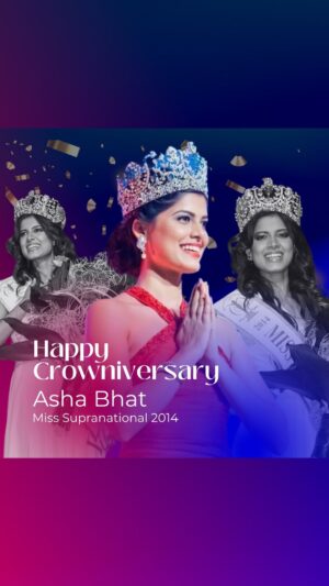Asha Bhat Instagram - Wishing our very first @misssupranational @asha.bhat a very happy Crowniversary 👸🏻😍👑

On this day 9 years ago, Asha won the #MissSupranational2014 crown 👑 making her the first ever Indian woman to win the coveted title 😍 

We’re proud of you queen! 

#AshaBhat #MissSupranational #LIVAMissDiva #MissSupranationalIndia #MissIndia #Anniversary #Crown