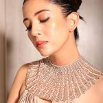 Barkha Singh Instagram - Pop that champagne, honey ✨ Shot by @photographybyafn Styled by @aesana0710 Makeup by @nikkiishahofficial Hairstyling @mitalijoshi09 Outfit courtesy @babitamalkani @viralmantra #DanubeOTTPlayAwards2023
