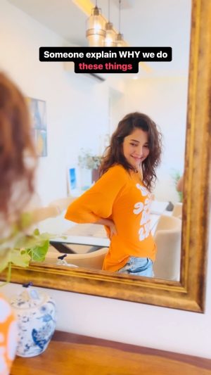 Barkha Singh Instagram - Why do we skip walking over lines? 😂

These things we all do that deny logic.. WHY! 😅

Which one of these do you do the most? 

Why does the mouth open while using mascara
Why do we need that one ‘little ’ on our face 
Why do we wear loose clothes and then see our figure 
Why do we put on shuffle and then select a song 

So many questions… WHY WHY WHY 😂

#Instagramreels #funnyvideo #lol #why #thingswedo