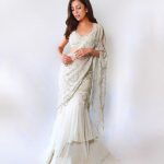 Barkha Singh Instagram - Some candid, some posed… #Sari is my favourite, unopposed! 🤍😁 📸 @sarrikaaaaaa Wearing @charuandvasundhara @dipublicrelations Styled by @shwetaputhhran Hair @tanzz__1910_ MUA @makeupby_sejall_ #saree #indianwear #whitesaree #ethnicwear #indiandesigners