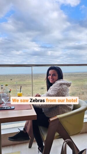 Bhavini Purohit Instagram - Is this the best hotel in Nairobi! We saw zebra while having coffee at  @emara_olesereni 
.
Travel partner- @indigo.6e 
.
#influencer #exploring #nairobi #nationalpark #wildlife #crazy #experience #travel #trending #bhavinipurohit
