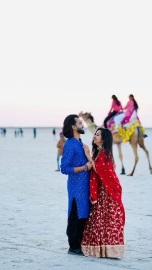 Bhavini Purohit Instagram - 'Tu meri heer, main tera ranjhaa'
.
.
Location: @rannutsav
.
@gujarattourism 
.
Outfit by : @loveandlabelsbyhemakshii 
.
.#RannKeRang #RannUtsav2022 #RannKiKahaaniya #Gujarat #tourism #gujarattourism #travelcouple #travel #luxurylifestyle #luxury #luxurytravel #travelgram #instagood #whitedesert #desert #india #couplegoals #couple