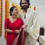 Bhavini Purohit Instagram – Happy Dhanteras everyone ♥️
.
#influencer #diwali #celebration #couplegoals #couple #dhanteras #pooja #ootd #indianwear #sareelove #bhavinipurohit