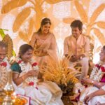 Deepika Venkatachalam Instagram - Giving our "Engagement Series" a quick end with an absolutely meaningful PHOTO DUMP! 💕 03.02.2023 - A day that will always be cherished with some fine moments that will be etched in our hearts for eternity. From the moment our parents brimmed with joy during the rituals to when our bridesmaids and groomsmen cheered us with so much laughter to moments before the groom's entry and the moment when my best friend and my little brothers held the kodai and panthal for us and to Dakshay’s and popsie’s charming cute entry to welcome us- I must admit god was enormously kind to bless us the way it was! 🧿 We wanted an intimate engagement with our closest circle of friends and family and it turned out exactly the way we prayed & hoped for. D hosting the first biggest event of her life and how not to colour code the entire event? 🙈When we put the invites to our people mentioning the colour code we were a tad bit unsure if people would actually give heed to it! Ahh I was moved on the day to see every single person walking in wearing white/beige! 🥹🤍 And then there was something else that made the day more memorable! Yes the venue! RBI Quarters, Besant Nagar- The same place where I was born & brought up. The place holds a tonnes of memories in my heart, a lot of good ones and a few traumatic ones that overshadowed the good ones. (If you know D, you know what trauma i get reminded of whenever I cross that place ) From when the engagement talks were on, Raja was the one who pushed me to fix on this venue & said "Inimey nee cross panra apo. Indha nalla memory varattum" 🥹 That was it. One of the best decisions of our engagement! 🤞 Throughout the day there were so many beautiful moments & we were a lil unsure if 100 people can be happy throughout an event but we witnessed it live that they can. A part of the hall was filled with my friends and family jamming and dancing to our fav songs, the other part with my bridesmaids looking at me with love, the other part with people having food and the other part with my friends taking selfies. That day! Looking back at it makes me teary eyed. A whole day of joy, fun, happiness & laughter! 🫶🏼 . #RnD .