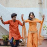 Deepika Venkatachalam Instagram - Dancing our hearts out, as our home overflowed with smiles, laughter, and love! An event that bound us in bliss and will forever be in our hearts!🥹❤️🧿 📸 @wevaphotography . Mehendi @rajis_mehandi_makeup Outfit @jigarmaliofficial Stylist @stylingbysamiha Makeup @vishualizemua Hair @saisubha_hairstylist Jewellery @fineshinejewels Decor @vizhamedai Photography @wevaphotography . . . #deepika #rvpxdeeps #RnD #rndwedding #mehandi