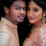 Deepika Venkatachalam Instagram - #Weddinglookbook A kerala themed - Engagement 💕 (2/5) The moment we decided to have our Engagement depicting Kerala, we were sure to have our outfits reflecting their culture in a unique way that would speak D & RVP. Stylist pavi @artra1210 to our rescue and she quickly narrowed down to the mood boards of Ravivarman paintings. That was it! The next morning we found ourselves at @nallisilksarees since it is an emotion in Chennai, a brand that is known for hand woven silks with the authenticity and quality. I think all of us would have brought something from Nalli during our childhood. La ? 🥹 Shopping for fabrics was so joyful & in no time our eyes fell on a pure hand-woven brocade silk fabric. I turned towards for her approval and she came up with something so thoughtful. She said we can use this same fabric for my lehenga and Raja's jacket. 🫶🏼 I fell for it! ❤️ Next up was scouting a fabric for my top and we found a beautiful pink! Our forever favourite @fiorebymalar_ worked along with our Pavi for days together for this outfit that I dreamt myself in everyday until the big day. It was a sure head turner for me as well when I had the first look at the whole outfit. Don't you feel the same? 🥰 While Raja wanted his outfit to be subtle & minimal we went on shop a nice Kurta set from @myntra and paired it along with the jacket designed by Pavi (@artra1210 ) and made by Malar akka. ( @fiorebymalar_ ) My jewellery from @rimliboutique and Raja's shoes from @lifestylestores added some more charm to the whole ensemble!! The whole outfit planning went on for days before it became a reality and we cannot be more proud about our stylist & designer for giving us these fairytale kinda looks 🤍 More to come from our close to heart happy Kerala themed engagement that showered white and enormous love!🤍🫶🏼 . 📸 @photonimage_by_daran Decor @tharunam.in Makeup & hair : @kabooki_mua . [ Check the YT link ( in my bio) to watch the engagement film ] . #RnD #RnDwedding