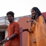 Deepika Venkatachalam Instagram - We've kickstarted Day1 🥺❤️🫶🏼 Still feels surreal! Our Mehendi ceremony unfolded, surrounded by vibrant smiles of friends and family, followed by RVP's fashionably late arrival. 🙈 But with his charming and infectious smile, he managed to compromise the delay, by being a chamathu pulla and helping me with my unmanageable mehendi outfit 🙈 A beautiful outfit though! The event went by filled with laughters and smiles with friends and family filling their hands with henna, and grooving to our fav music by @sujana.anand__ and team who created a joyous aura in the air with their music. But it was when the lyrics of our close to heart tune, "Nitham Nitham nee odanja otta veika naa irupaen," resonated in the air that tears of sheer happiness rolled down my cheeks, etching that moment deeply in my heart. But amidst all the fun and laughter we had, do you know which moment holds the dearest place in my heart? It is when my Fiance fearlessly stepped in to break the stereotypes and decided to have his hand stained with henna. At the very right moment, I once again knew, I'm going to be with someone who cherishes and respects our beliefs beyond conventional boundaries. 🥹🫶 . 📸 @sakshi.ramakrishnan . Mehendi @rajis_mehandi_makeup Outfit @jigarmaliofficial Stylist @stylingbysamiha Makeup @vishualizemua Hair @saisubha_hairstylist Jewellery @fineshinejewels Decor @vizhamedai Photography @wevaphotography . #rnd