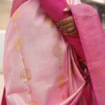 Deepika Venkatachalam Instagram - Sarees that makes you fall in love at the first sight! Ft. @aaranyasilks 💕 Tbh, I got this saree half hearted, but I fell in love with it, the minute I opened the package. ( Pictures can't really do justice to this beauty, hence proved feels ) It's a pure handloom silk saree with gold handwoven detailing butta work on the baby pink shade and koravai hand motif work in the dark pink shade border. This piece would be a great choice to wear it for engagement and reception parties. Classy, stylish, traditional and beautiful all at once❤️ The saree is so soft that it feels like a second skin. So Light weight, breezy and so so so comfortable, and the quality! Aaahhhhh!! I wish you all could touch & feel it in person. Trust me when I say, you can roam around in it all day long! Team #bridesmaids note pannunga dawww🌝 This beauty can be styled in so many ways, but we decided to go for the simple look with full sleeve blouse(D's fav style🙈), bangles matching to the border shade and contrast pearl earring. Again special mention to @stitchhousesalem for stitching the blouse so beautifully that I can reuse it many times😍 I definitely looked at myself in the mirror more than three times, than usual. Not sure if its because of the saree or the flawless makeup that goes so well with it. What do you guys think?🥹💭 . 📸 @kanmaniphotography Dolled up by @chisellemakeupandhair & @saisubha_hairstylist . #deepika #chennaiblogger #chennaiinfluencer #styling #sareestyling #weddingideas