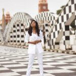 Deepika Venkatachalam Instagram - Ft. THE TALK OF THE TOWN, ♟Napier Bridge! Trust me when I first read about the space being painted like a chess board as a tribute to the chess olympiad, it quite didn't make me turn around much. But when I got a chance to pass by Napier Bridge I was mind-blown. The next hour I got a call from my favourite stylist @indu_ig and she told me we should do a shoot there. Tada!! 😍 Felt like It all fell in place. @indu_ig akka and her team took the effort to bring the best. She personally handpicked this white pencil pants and the white blazer to sync well and I was for it. 🖤 In her words this was the look of "A Sassy Woman" who could possibly slay like she owns it all!! Doesn't everyone want to be one ? ♟🤍 . Perfectly complimented outfits from @studio24_bespoke fit me like a glove. Truly honestly wondering for ways I can restyle this to twin with nature and the atmosphere! . 📸 @bhoopalm_official TEAM : @deepz_beautyjourney @deepika_hairstyles Outfit @studio24_bespoke Accessories @adorebypriyanka Assisted by @_.nevedhitha._ . . #deepika #chennaiblogger #chessolympiad #napierbridge #chennaiinfluencer