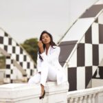 Deepika Venkatachalam Instagram - Ft. THE TALK OF THE TOWN, ♟Napier Bridge! Trust me when I first read about the space being painted like a chess board as a tribute to the chess olympiad, it quite didn't make me turn around much. But when I got a chance to pass by Napier Bridge I was mind-blown. The next hour I got a call from my favourite stylist @indu_ig and she told me we should do a shoot there. Tada!! 😍 Felt like It all fell in place. @indu_ig akka and her team took the effort to bring the best. She personally handpicked this white pencil pants and the white blazer to sync well and I was for it. 🖤 In her words this was the look of "A Sassy Woman" who could possibly slay like she owns it all!! Doesn't everyone want to be one ? ♟🤍 . Perfectly complimented outfits from @studio24_bespoke fit me like a glove. Truly honestly wondering for ways I can restyle this to twin with nature and the atmosphere! . 📸 @bhoopalm_official TEAM : @deepz_beautyjourney @deepika_hairstyles Outfit @studio24_bespoke Accessories @adorebypriyanka Assisted by @_.nevedhitha._ . . #deepika #chennaiblogger #chessolympiad #napierbridge #chennaiinfluencer