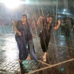 Deshna Dugad Instagram - Baarish mein do paagal❤️❤️❤️❤️ . . . . . . . #pushpaimpossible #baarish #raindance #rainreels #onsetlife #shootdiaries #funwithcoactors #coactors #barsaat #lovelife #hindisongs #chamcham #dancelover #mastitime