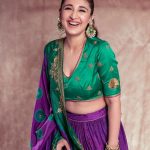 Dhvani Bhanushali Instagram - 💚💜 👗: @raw_mango Jewelry: @azotiique Styling: @eshaamiin1 @stylelevatorr 📷: @saurabhdalvi_photography Hmu- @sahithya.shetty ♥️
