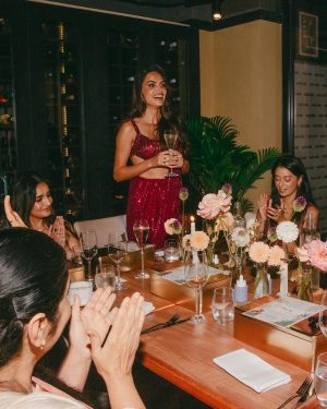 Diipa Khosla Instagram - A night to remember 🪔❤️

@indewild’s first dinner in London together with remarkable south asian wo(men) who have paved the way and made their mark in the UK. This dinner will forever hold a special place in my heart. From being a student in the same city, lost like a little puppy far outside my comfort zone to hosting such powerhouses and building a brand that represents us.. 🥹❤️
—

Thank you @manishmalhotra05 @manishmalhotraworld for making me feel like a diwali pataka & @kunalrawalofficial for dressing my @olegbuller ✨
And thank you @kanishkamayfair for hosting us 🙌🏽
Make up by @saps.slap
Hair by @johanjohn_ 
Photos by @indiabharadwaj