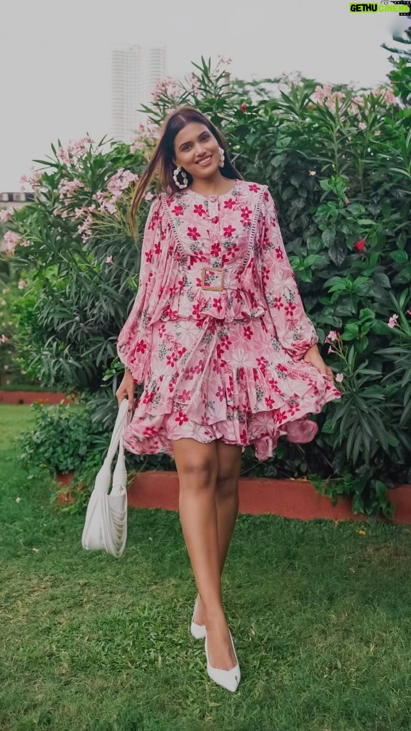 Dimpi Sanghvi Instagram - Summer picks under 10k from @labelawigna ☀️⛱️ The green suit is a style statement. Looks bold & chic. The mesh detailing on sleeves & pants is my absolutely stunning 💚 The pink floral dress screams all things summer. Super pretty & flowy. Gives a very happy & fun vibe 🌸 Absolutely crushing over their stylish collection. Checkout them out to give a fun spin to your summer wardrobe. #dimpisanghvi #fashion #summeroutfits #summertime #summervibes #fashionblogger #floraldress #suits #womensuits #outfitideas Makeup & hair - @kajolrpaswwan @kajolrpaswwanmakeupacademy @kajolrpaswwanteam India