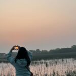 Dimple Biscuitwala Instagram – Nature’s silent symphony, a refreshing serenade for the soul☀️ #SunriseMagic #blissfulmoments #naturelove #nalsarovar #nalsaroverbirdsanctuary Nal Sarovar