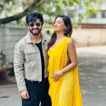Divya Agarwal Instagram - I swear this was one of the best days of my life … we three are crazier together ❤️ Saree @mandirawirkhq Styled by @stylingbyvictor @sohail__mughal___ Assisted by @styleby_antara Accessories @the_jewel_gallery Makeup @dishisanghvii Hair @fouzikazi_makeupndhair