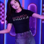 Divya Agarwal Instagram - It’s my statement PATRIARCHY KI MAA KI JAI ! Photographer @amitkhannaphotography Makeup @dishisanghvii Drip available @merchit.in