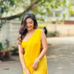 Divya Agarwal Instagram - Wrapped in the warmth of tradition, this yellow saree brings out my vibrant spirit! 💛 Saree @mandirawirkhq Styled by @stylingbyvictor @sohail__mughal___ Assisted by @styleby_antara Accessories @the_jewel_gallery Makeup @dishisanghvii Hair @fouzikazi_makeupndhair
