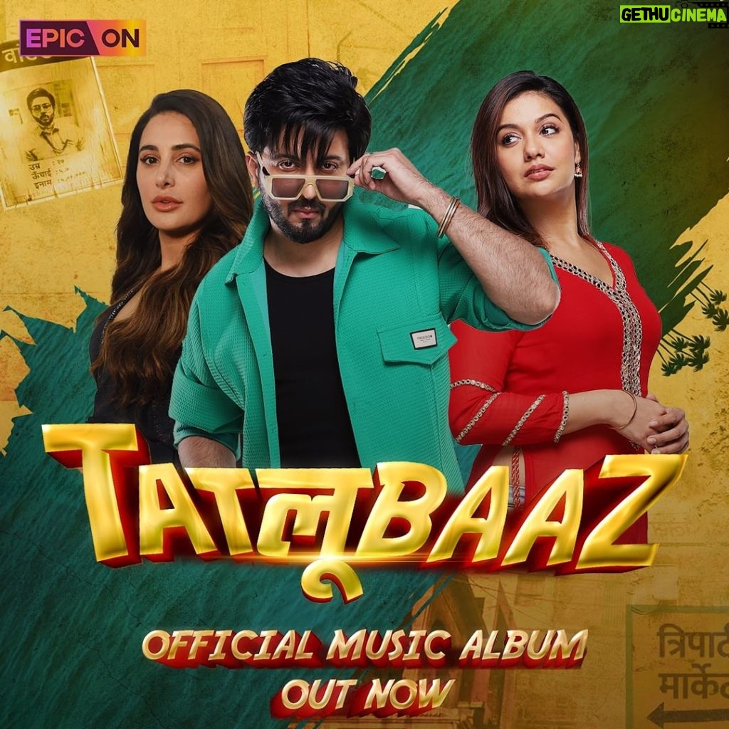 Divya Agarwal Instagram - Press play and dive into the world of Tatlubaaz! Our official album is out, loaded with mischief and quirky beats. Are you ready to jam? Available now on iTunes, Apple Music, Spotify, Jio Saavn, Gaana, and YouTube Music. Check it out now! @theepicon @aditya_pittie @sourjyamohanty @rainanjali @fatema.contractor @tatlubaaz_the_show @apittie @dheerajdhoopar @nargisfakhri @divyaagarwal_official @thegagananand @zeishanquadri83 @karishmamodi23 @aakashdeeparora @imvaquarshaikh @baljitsinghchaddha @tanveendugal @avnitchadha @kuljitchadha @9pm.films @vibhukashyap @amandixit41 @in10medianetwork #epicon #songsout #listennow #tatlubaaz #dheerajdhoopar #divyaagarwal #nargisfakhri