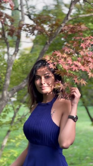 Divya Vadthya Instagram - 💙 create your own butterflies 🦋💙

👗 @srinisdesignerstudio 

#divi #divivadthya #divinunchi #blue #butterfly #happy #friday #weekend