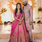 Gopika Anil Instagram - A Pink fairytale of our gorgeous couples @gops_gopikaanil and @padmasoorya celebrating love and togetherness. Our most beautiful bride Gopika is adorned so elegantly in a striking ensemble with intricate detailing in a desi style on her engagement day. Thank you so much dear for celebrating your special day with #jazaash Groom costume design @infiniti_groom_concepts Mua @nizanmakeovers Jewellery @pureallure.in Mehandi @_brown_tint #jazaash #2023designs #jazaashoutfits #celebrity #celebrityoutfit #bridesofjazaash #royalbrides #indiancouture #loveislove #love #lehenga #instagram #fashion #fashiondesigner #handmade #lehengafashion #instagood #instadaily #pakistanidress #indiancraftsmanship #instafashion #instafamily #keralawedding #bridesofindia #bridesofkerala Kadavu Resort