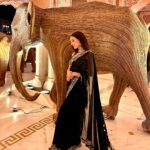 Isabelle Kaif Instagram – highlight of the weekend: a magical evening with  @anitadongre  @dongreanita_ 🐘🐘🐘 #bekindrewild 
@jaipurcitypalace @princessdiyakumarifoundation
#anitadongrerewild City Palace, Jaipur