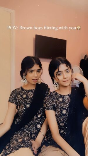 Ishveen Gulati Instagram - Mera billo Dil lele🙈❤️#teamvleenam #mirrortwins