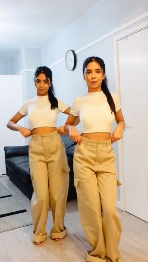 Ishveen Gulati Instagram - 🤍 #teamvleenam #mirrortwins #twins #twin ✨