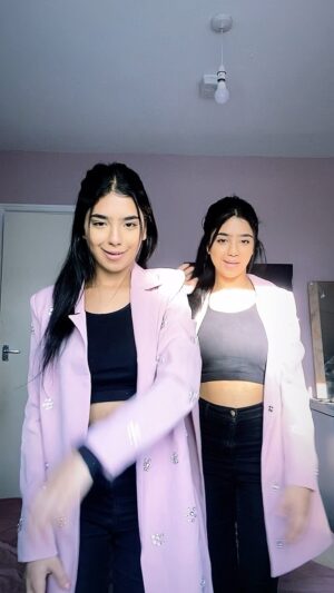 Ishveen Gulati Instagram - Ride It💗 #teamvleenam #mirrortwins #twins #twin ✨