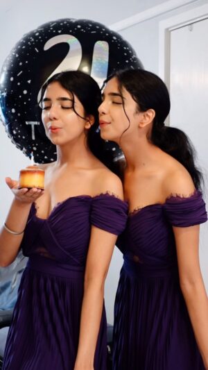 Ishveen Gulati Instagram - 21st💜 Grateful for another year - ThankYou for the wishes and for the love you all have shown us love You all #teamvleenam 🤍