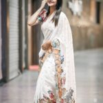 Jasmine Rath Instagram - I may be petty, but at least I’m entertaining🤍 Saree - @snehacollections21 Pc- @aj_photowala