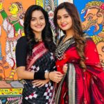 Jasmine Rath Instagram - Padoshi honeke bad bhi we meet at shooting sets only ♥️ #jasminerath #poonammishra