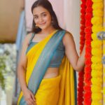 Kaavya Arivumani Instagram - மஞ்சள் வெயில் மாலையிலே 💛 Saree:@rs_fashionss_ Blouse:@nalinam_boutique ✨ #kaavya#kaavyaarivumani